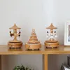 Figurine decorative Regali Musicale Music Music Box Wooden Box 10 Tipi a tema a mano.