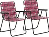 Camp Furniture Pliant Chaise Patio Lawn Set avec accoudoir intérieur / extérieur 2 pack Pack Lightweight Dinning Chaise 2)