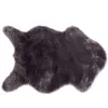 Carpets Soft Artificial Sheepskin Chair Cover Warm Hairy Carpet Seat Pad Plain Skin Fur Fluffy Area Rugs Washable Bedroom Faux Mat