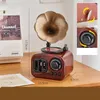 Dekorative Figuren Retro Phonograph Music Box Mini Musical Classical Art Decor Home Crafts keine Batterie -Desktop -Jahre -Geschenke