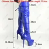 Laarzen olomm italiaanse stijl dames winter dijplatform sexy stiletto hiel ronde teen mooie groene nachtclubs schoenen ons maat 5-20