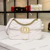 Mode Marmont Bag Love Heart V Wave Muster Satchel Umhängetasche Kette Handtaschen Crossbody Geldbörse Lady Leder klassische Stil Tasche Taschen