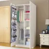 Storage Bags White Cloth Holder Rack Grid Wall-mounted Shoes Bag Over Door 30x150cm Bedroom Closets Household Net