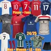 3xl 4xl 24 25 Manoo Garnacho Soccer Jerseys 2024 2025 Fans Versión del jugador Monte Fernandes Camisa de fútbol de manga larga Hombre Mujeres Niños 123