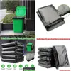 Trash Bags 50Pcs Big Garbage Disposable Black Heavy Duty Liners Strong Thick Rubbish Bin Outdoor Drop Delivery Home Garden Housekee Dhruc