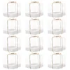 Tirez les conteneurs 12 pcs porte-gâteaux porteurs porteurs stands de mariage Cupcake conteneur en plastique caisses single