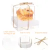 Tirez les conteneurs 12 pcs porte-gâteaux porteurs porteurs stands de mariage Cupcake conteneur en plastique caisses single