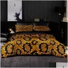 Defina a cama de qualidade definida com estampa de leopardo selvagem ER com travesseiro trapaceiro macio e fácil para o rei queen size 230715 entrega de gota dhnwb
