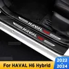 Car Stickers Car Door Sills Scuff Plate Threshold Protector Interior Imitation Carbon Fiber Sticker Accessories For HAVAL H6 Hybrid 2022-2024 T240513