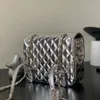 12A Luxury 24c étoiles Hanging Sac classique pur à la main à la main exclusive en cuir personnalisé métallique métallique brillant sac de banlieue pour femmes sacs crossbody sac