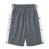 Shorts masculins printemps / été décontracté la mode Stripe Bouton épissé côté côté séparés Street Wear lâche