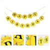 Party Decoration Birthday Garland Sunflower Banner pour Happy Decorations Fournitures de couronnes Enfant
