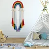 Decorative Figurines Rainbow Wall Decor For Nursery Classroom Backdrop Handmade Macrame Hanging Boho With Home