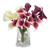 Decorative Flowers 2PCS Simulation Calla Lily Soft Rubber Artificial Flower Wedding Holding Bouquet Home Decoration Pography Props