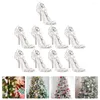Estatuetas decorativas de decoração de festa elementos de Natal pendurados pendentes delicados mini salnamentos altos itens de árvore