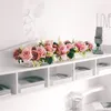Vasos Vasos retangulares de flores acrílicas transparentes Organizadores de armazenamento de buquê de buquê para aniversário de casamento