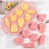 Moules de cuisson 2024 Journ de la fête des mères Père Cookie Cookie Set Rose Flower Biscuit Fondant Stamp Cake Decorating Tools Accessoires