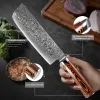 Knife Nakiri 7 "Clieve di carne tagliente e coltello da cucina vegetale Damasco Ctello da chef multi asiatico per casa e cucina