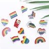 Creative Rainbow brooch, Love Rainbow Bridge Rainbow Flag Alloy Emblem Cartoon Cute Clothing Pins, and Small Accessories AB289