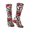 Men's Socks Compression Sock For Men Pile Of Red Shoes Harajuku Collection Shoe Drawings Quality Pattern Printed Boys Crew Casual