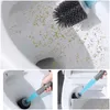 Toilet Brushes Holders Sile Brush For Wc Accessories Add Detergent Wall-Mounted Cleaning Tools Home Bathroom Sets Drop Delivery Ga Dhcoz