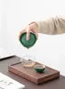 Tee-Sets hitzebeständiges Glas- und Keramik-Teekanne mit 3 Tassen tragbarer Reise-Tee-Set