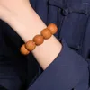 Pulseiras de link Monkey Head Walnut Bracelet Cornucopia Natural não reparado semente original semente dos tiranos locais Phoenix Feather Single Circle