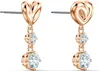 Swarovski Lifetime Heart Necklace Earrings and Armband Crystal Jewelry Collection Rose Gold and Rhodium Polished