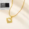 Luxury 18k Gold Plated 925 Silver Plated Brand Designer Classic Retro Hollow Pendant Necklace With Charming Charm High Quality Necklace Box For Girls