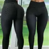 Pantalon actif Fitness Pantalon Yoga Femmes Sexy Leg Sports Plus taille Black Jam Jacquard Running Fitness Gym Gym anti-graisse LEGSL2405