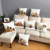 Oreiller mignon sharpei chien couvercle animal en peluche en bois de tissu en polyester re adapté pour le canapé de voiture intérieur décoratif repose