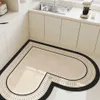 Dywanek dywanu bez poślizgu maty podłogowe w kształcie serca w kształcie serca i łazienka samozwańczy się dekoracja domu H240514