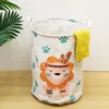 Laundry Bags Basket Cotton Folding Bathroom Dirty Hamper Organizer Bucket Large Capacity Home Storage For Kids Clothes