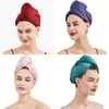 Towel Fashion Thicken Satin Hair Drying Cap Women Double Layer Water Absorption Shower Coral Fleece Turban