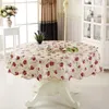 Tkanina stołowa 150 cm wodoodporna dekoracja domowa okładka wielokrotnego użytku przy imprezie kuchennej okrągłe wiejskie w stylu olejowym jadalni kwiatowe