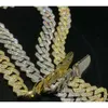 Fine Jewelry Hip Hop 925 Sterling Silver VVS Moissanite Diamond Out 14 mm Miami Cuban Link Chain 22 -calowy naszyjnik dla mężczyzn
