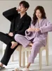 Par look pijama rum ha vinter varm sömnkläder stor storlek pyjamas man kvinna set koreansk stil två bit nattlig klänning romantisk 240428