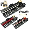 Nyaste VER016 PCIe Riser 016 V016 Riser PCI X16 Temperaturspänning 3 RGB LED 6P USB Mining Riser för grafikkortadaptrar