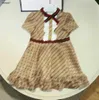 Лучшая дизайнерская детская одежда для девочек платье металлические пуговицы детская юбка детская платья размером 110-160 см.