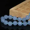 Colares com miçangas azuis quente 10mm de redonda de pedra de pedra de presa redonda contam de contas de atacado de alta qualidade 18 polegadas B1014 D240514
