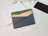 Modedesigner Kvinnor Purse Kreditkortshållare Herrklipp Mini Plånbok Mynt Kontant Pocket Black Green Brown Leather Kortare Purses Handväska Toppkvalitet med låda