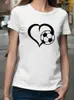 Women's T-Shirt Football Women T-Shirt Women Fans Print Tops Graphic Female Short Slved Soft Creative Breathable Short Slve Hipster Ts Y240509