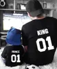 Family Matching Outfits Funny Daddy and Baby KING PRINCE letter Print Clothes Family Look Outfits for Dad Son Daughter T-shirt Family Matching Clothes T240513