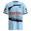 Jerseys de rugby NRL Jersey de oliveira 2024 2023 Sharks Home and Away Treination Kit Camisa de esporte de manga curta curta