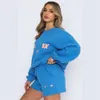 Women Tracksuits Zwei Stücke Set Designer 2024 New Street Trend Letter Englische gedruckte Pullover Hosen Pullover Set 6 Farben