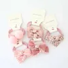 Accessoires de cheveux 10pcs / lot mignon Baby Hair Band Elastic Bows Rubbers for Girls Small Ball Hair Ties Scrunchies Kids Accessoires de cheveux