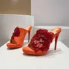 Дизайнерские высокие каблуки без спины для женщин Redbottoms Роскошные туфли Red Bottoms High Heels Platform Sandals Fashion Slipers Slingback