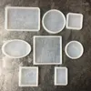 Baking Moulds Rectangle Oval Square Circular Plate Dish Display Resin Mold Making Jewelry Holder Mould Tool DIY Hand Craft