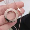 Designer Croitrres Nacklace Simple Set Pendant 925 Sterling Silver Big Cake Full Sky Star Double Ring Necklace Diamond Love Collar Chain Fashion Big