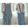 Koreańska dama ubiór dżinsowy fartuch dla kobiety bawełniany tkanina ogrodowa kuchnia pieczenia fartuchy domowe akcesoria do czyszczenia 240429